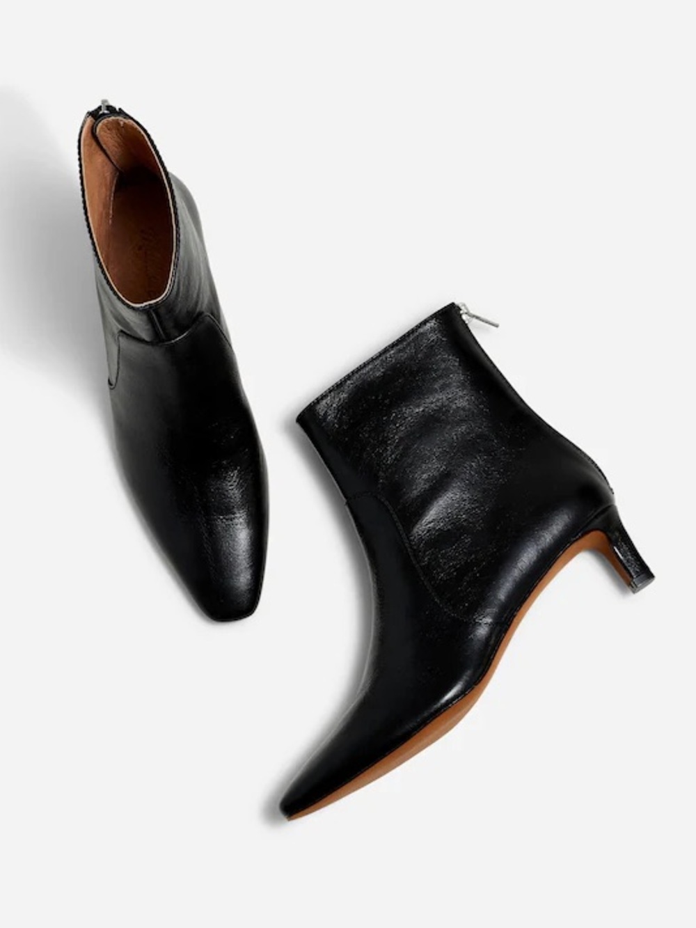 Madewell The Dimes Kitten-Heel Boot in True Black Size 7.5 M $218 NNO26 - Picture 2 of 10